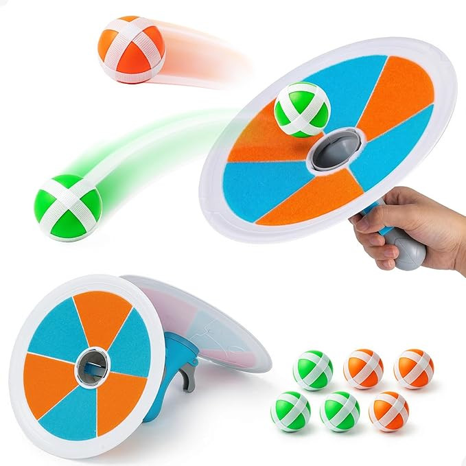 iPlay, iLearn Kids Toss and Catching Ball Game Outdoor Toys, Toddler Boys Pop Stick Launching Bal... | Amazon (US)