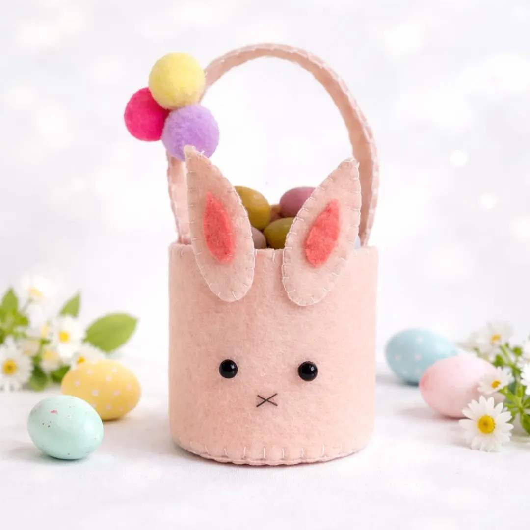 Easter Bunny Basket Felt Sewing Pattern: DIY Spring Decor (PDF and SVG) | Etsy (US)
