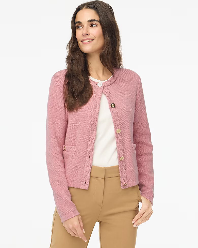 Cotton lady jacket cardigan sweater | J.Crew Factory