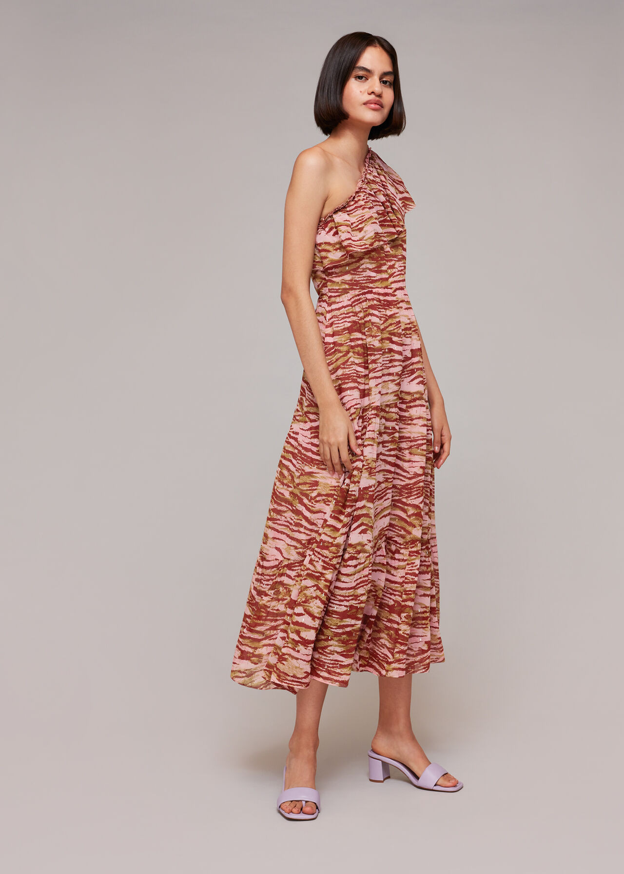 Clouded Tiger Asymmetric Dress | Whistles