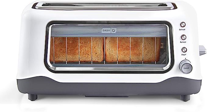 Dash Clear View Extra Wide Slot Toaster with Stainless Steel Accents + See Through Window-Defrost... | Amazon (US)