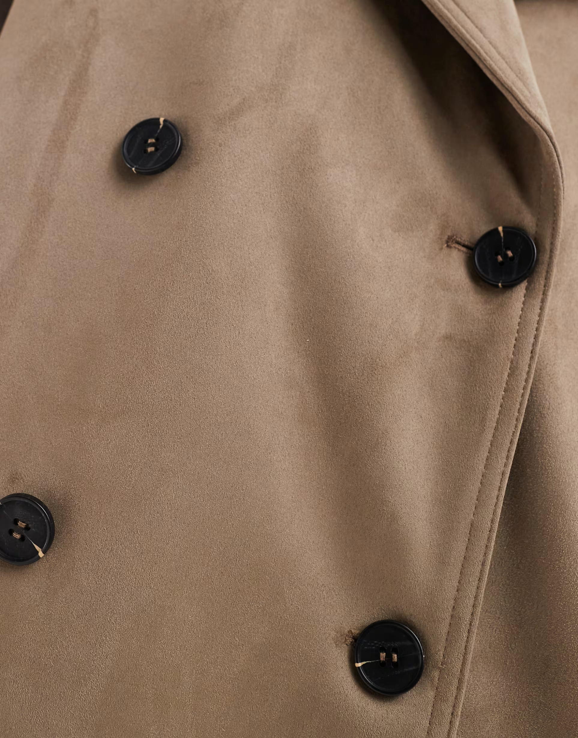 ASOS DESIGN premium suedette trench coat in beige | ASOS | ASOS (Global)