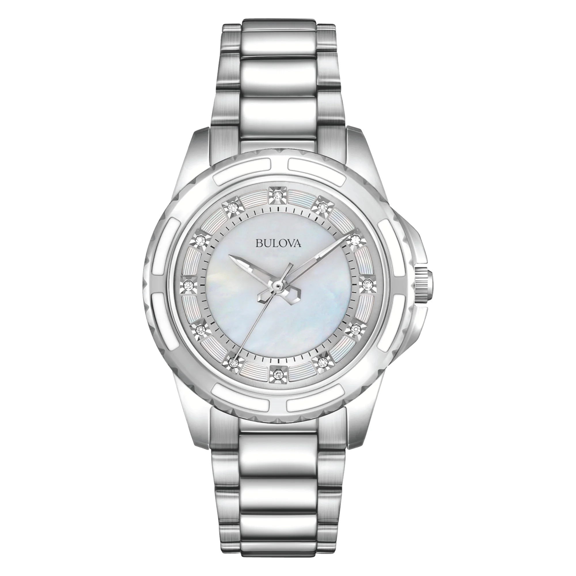 Bulova Women's Mother of Pearl Diamond Dial Watch 96P144 - Walmart.com | Walmart (US)