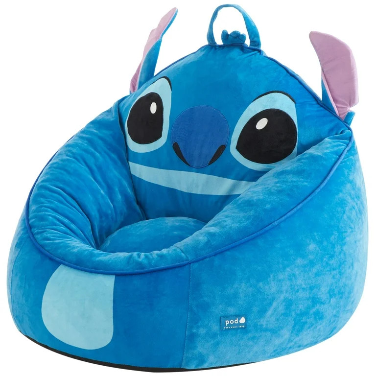 Disney Stitch Compressed Foam Bean Bag Chair for Kids, Blue | Walmart (US)