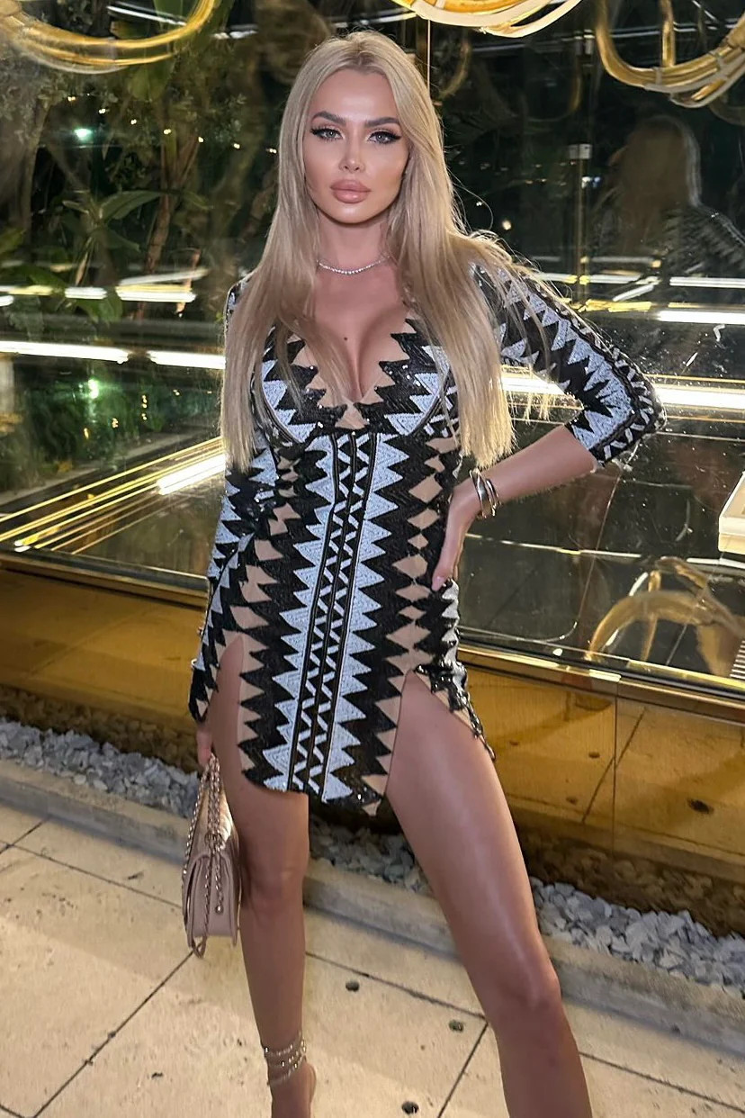 Jessica Bara Java Embellished Mini Dress As Seen On Carolina Delgado | JESSICA BARA