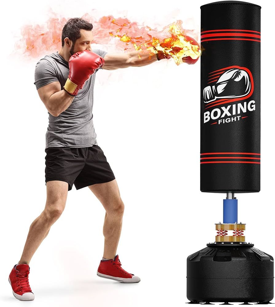 Punching Bag with Stand Freestanding Heavy Boxing Bag | Amazon (US)