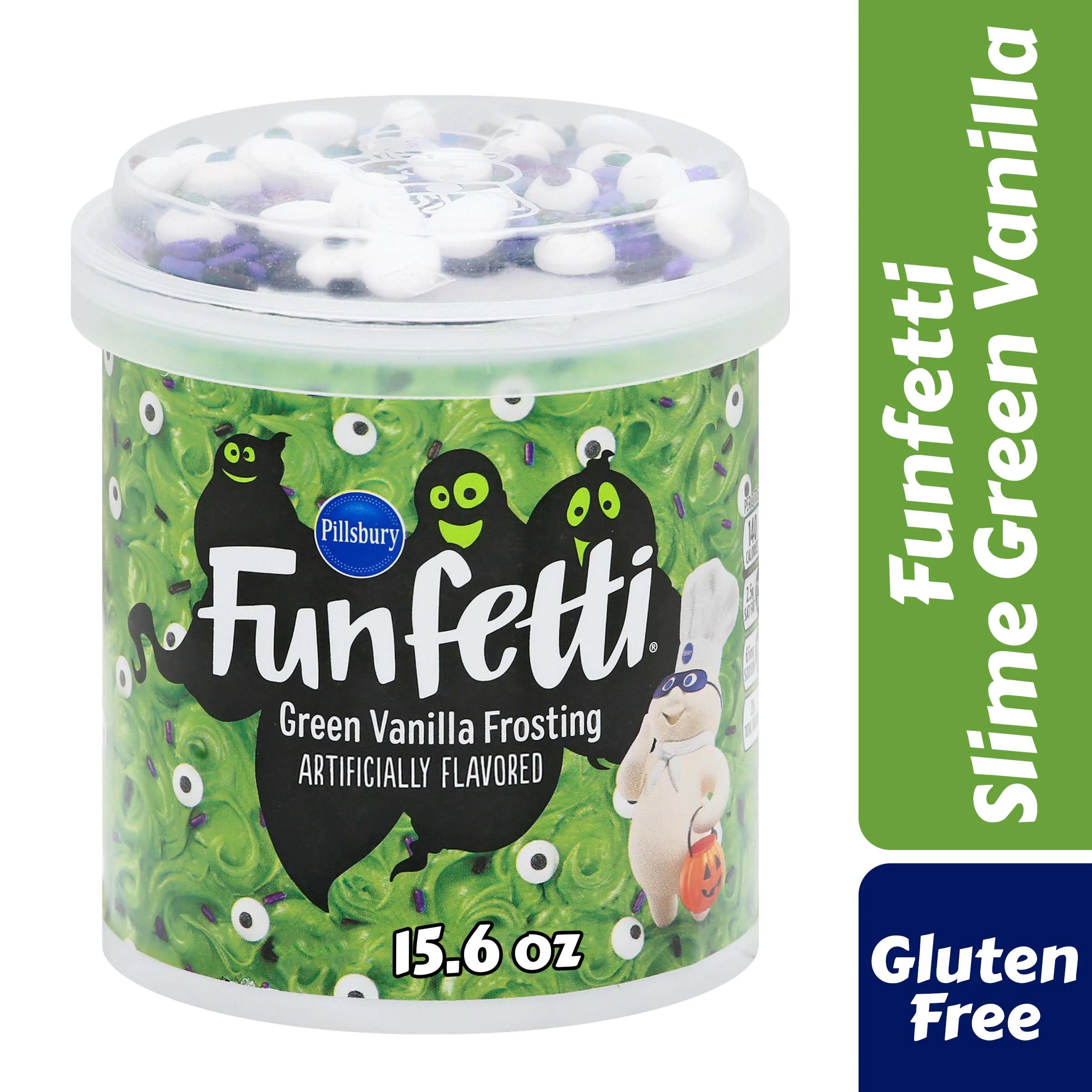 Pillsbury Funfetti Slime Green Vanilla Frosting, 15.6 Oz Tub | Walmart (US)