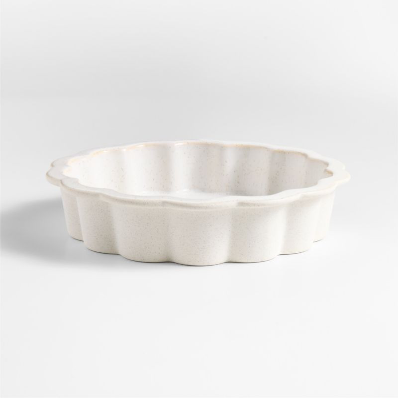 Ceramic Scalloped Pie Dish by Laura Kim | Crate & Barrel | Crate & Barrel