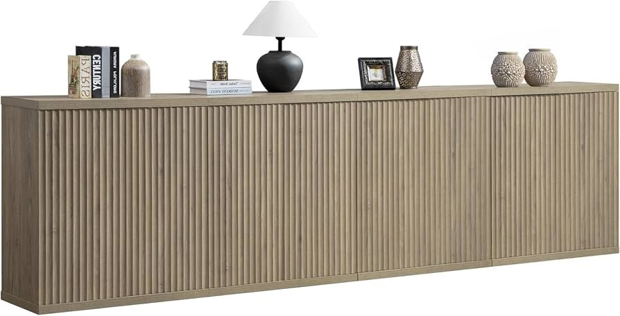 SICOTAS Buffet Cabinet with Storage Sideboard Cabinet with Doors & Shelves | Amazon (US)