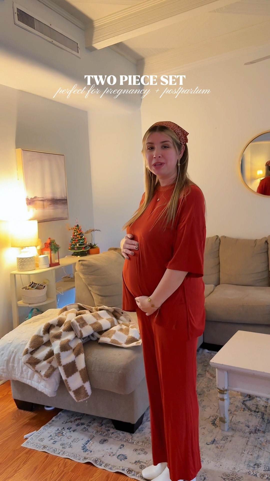 Adding this to the pregnancy two piece sets/ loungewear collection ASAP ♥️🤎 

#LTKootd #LTKFindsUnder50 #LTKBump