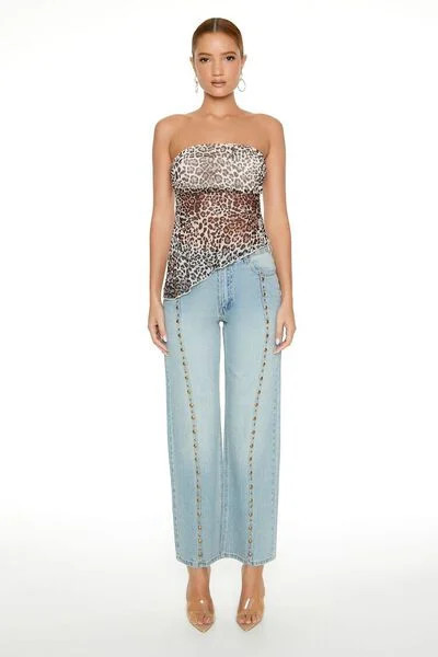 Studded High-Rise Bootcut Jeans | Forever 21