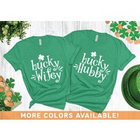 st. Patrick's Day Couple Shirts, Shirts For Men & Women, Lucky Wifey, Hubby, His Hers, Mr. & Mrs. Shirt, Gift | Etsy (US)