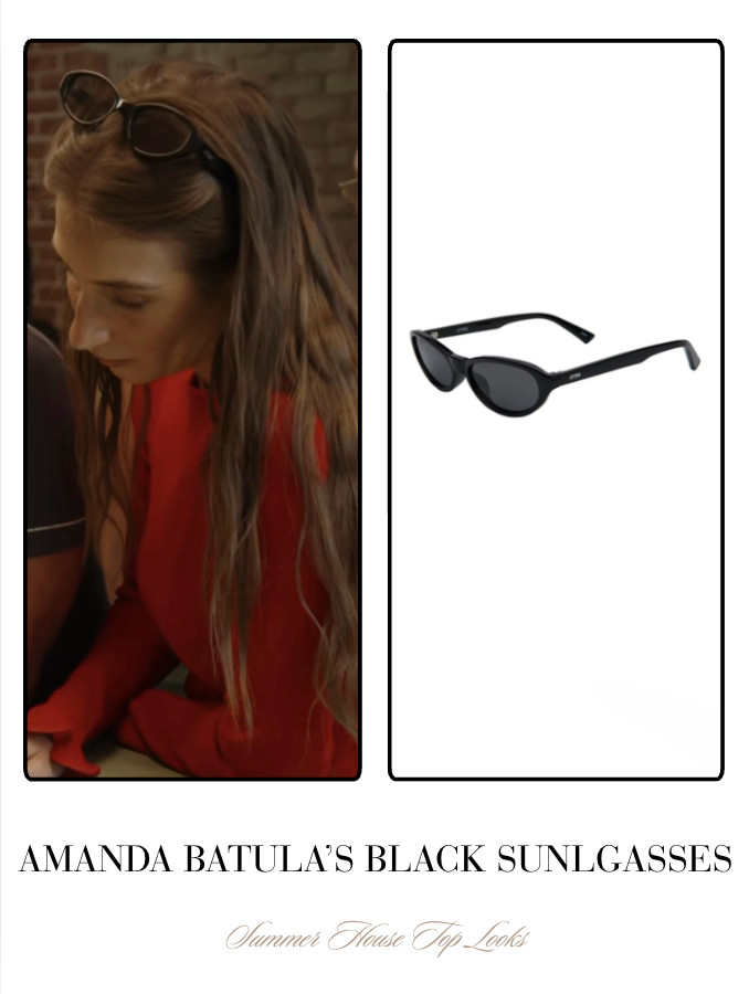  Amanda Batula's Black Oval Sunglasses 

 