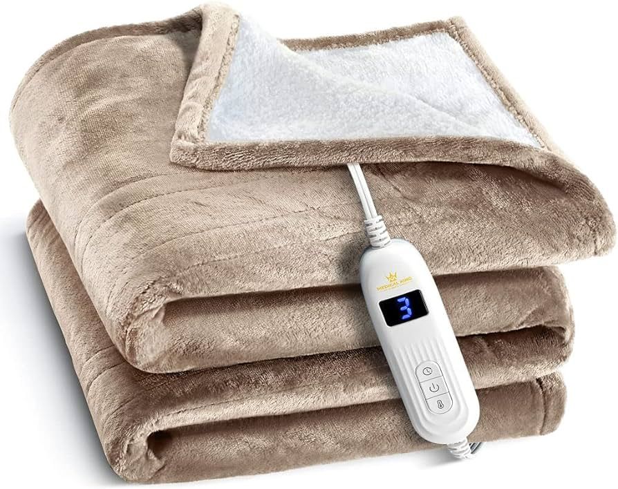 Medical king Heated Blanket, Machine Washable Extremely Soft & Comfortable Electric Blanket Throw... | Amazon (US)
