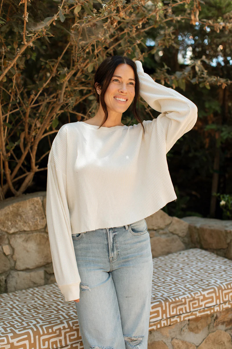 Madison Waffle Long Sleeve | Carly Jean Los Angeles