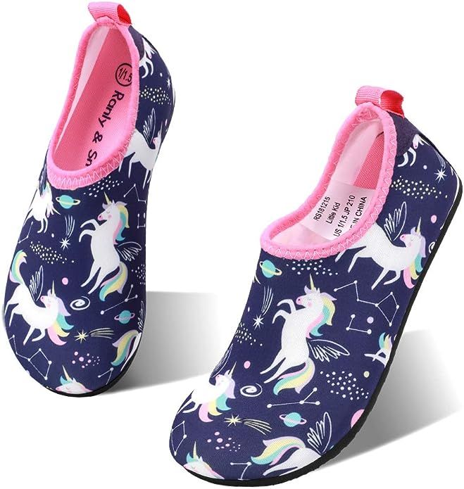 HIITAVE Kids Water Shoes Non-Slip Quick Dry Swim Barefoot Beach Aqua Pool Socks for Boys & Girls ... | Amazon (US)