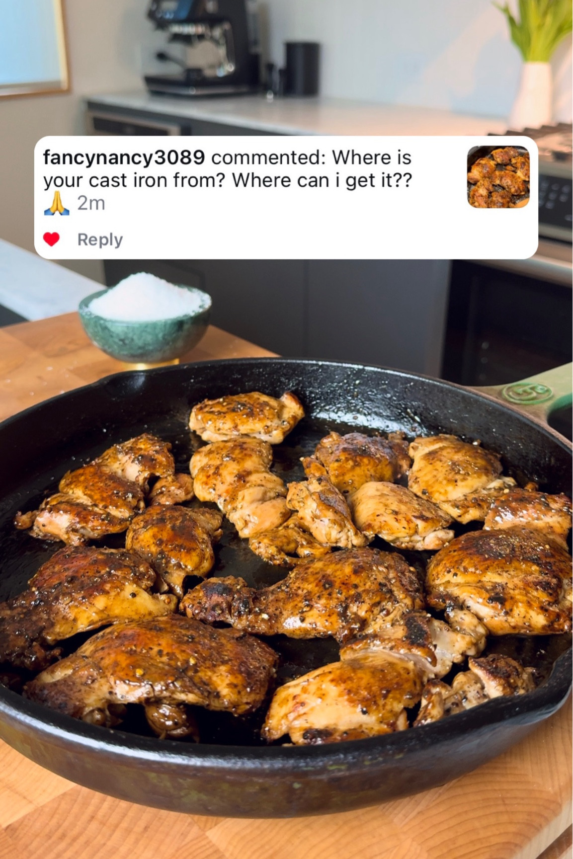 12” cast iron pan in color “broccoli” — I get so much use out of this 

#LTKHome #LTKSeasonal