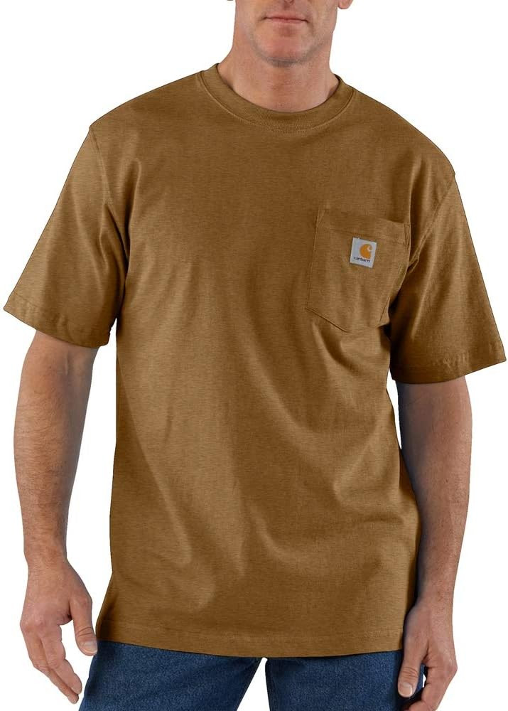 Carhartt Men's Loose Fit Heavyweight Short-Sleeve Pocket T-Shirt | Amazon (US)