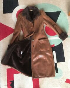 Vintage Women's Shearling Coat from Ferragamo, Size 2-4 | eBay US