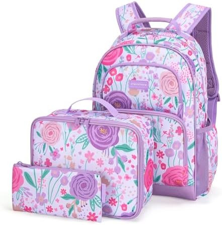 mommore Kids Backpack for Boys Girls 4-8 Kindergarten Elementary School Backpack with Lunch Box -... | Amazon (US)