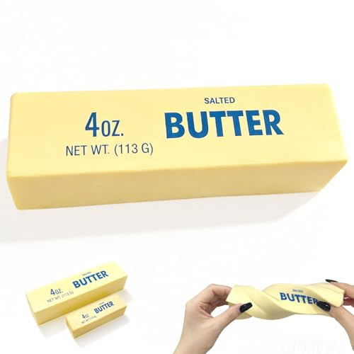 Slow Rising Squishy Butter Stick ,Squeeze Butter Toy, Stress Balls，Stress Relief & Fidget Toys,Realistic Food Squishies Fidget Toys, Gifts, Party Favors (Extra Large Butter 1pcs) | Amazon (US)