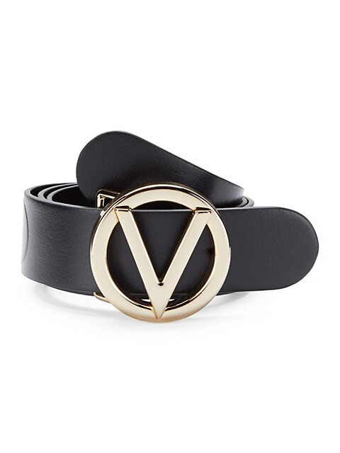 Valentino by Mario Valentino Embossed Leather Logo Belt on SALE | Saks OFF 5TH | Saks Fifth Avenue OFF 5TH