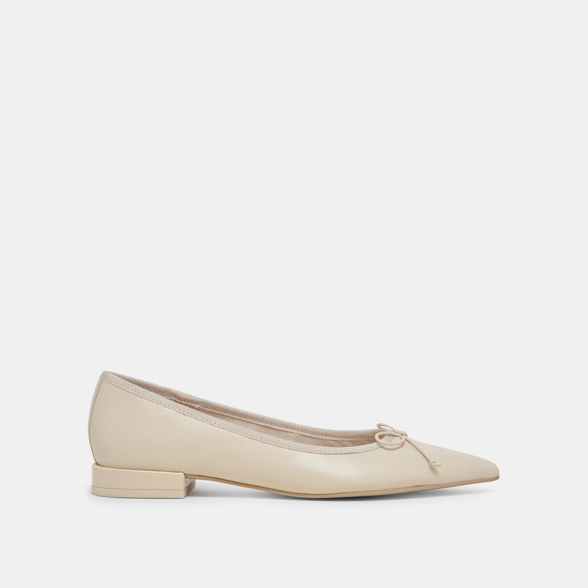Palani Ballet Flats Creme Crinkle Patent | DolceVita.com
