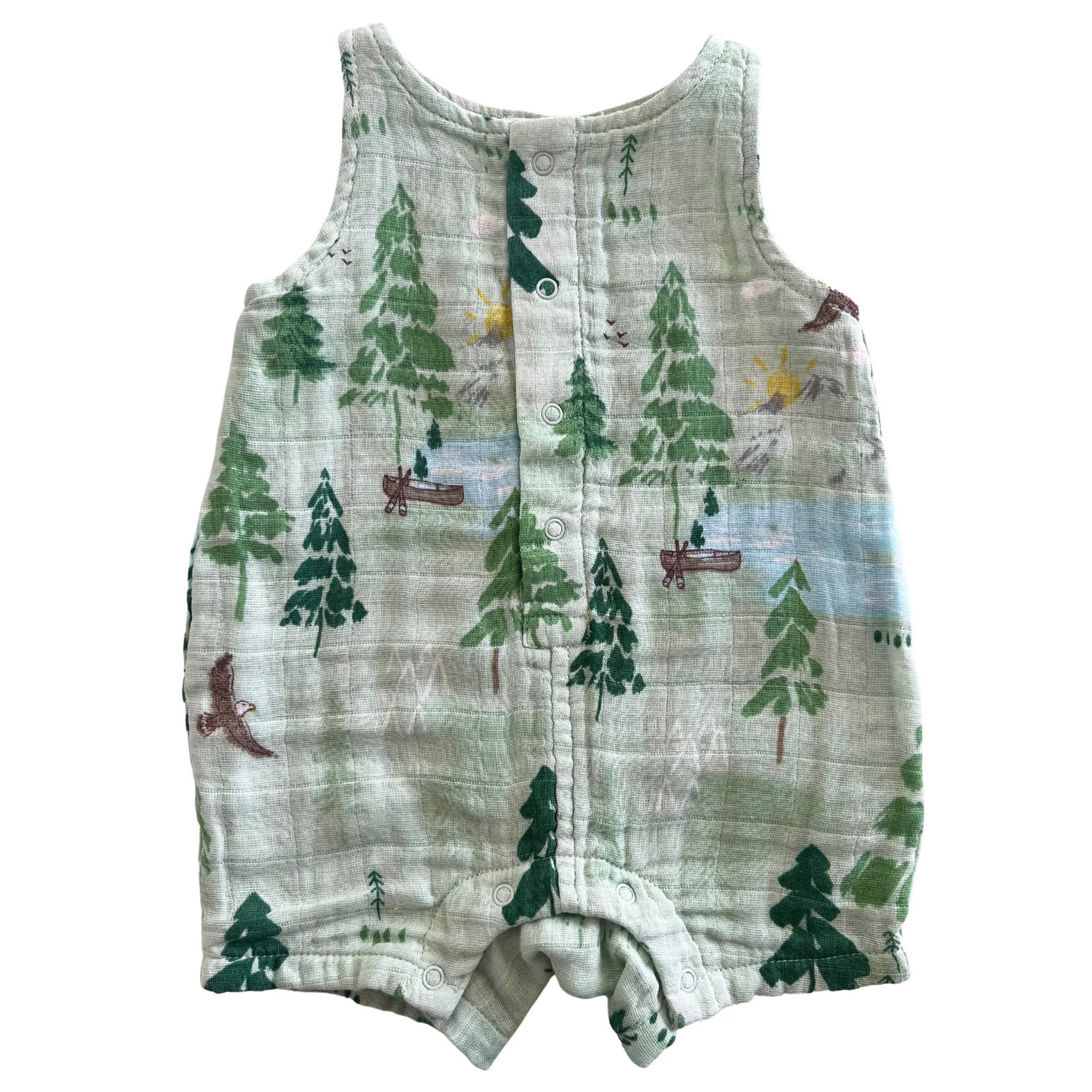 Muslin Shortie Romper, Mountain Cabin | SpearmintLOVE