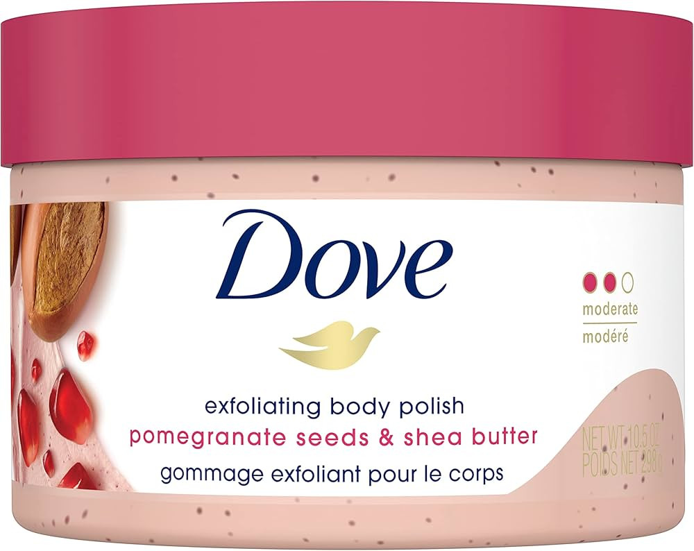 Dove Scrub Pomegranate & Shea Butter For Silky, Soft Skin Body Scrub Exfoliates and Provides Last... | Amazon (US)