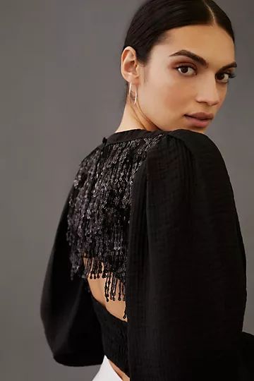 Current Air Sequin-Back Top | Anthropologie (US)