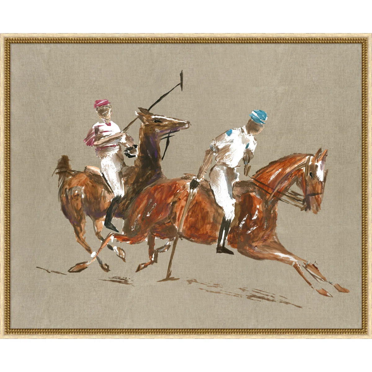 The Polo Match " The Polo Match 2 " by Lillian August Painting Print | Wayfair North America