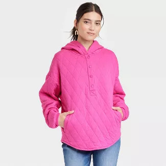 Women's Quilted Hooded Sweatshirt - Universal Thread™ | Target