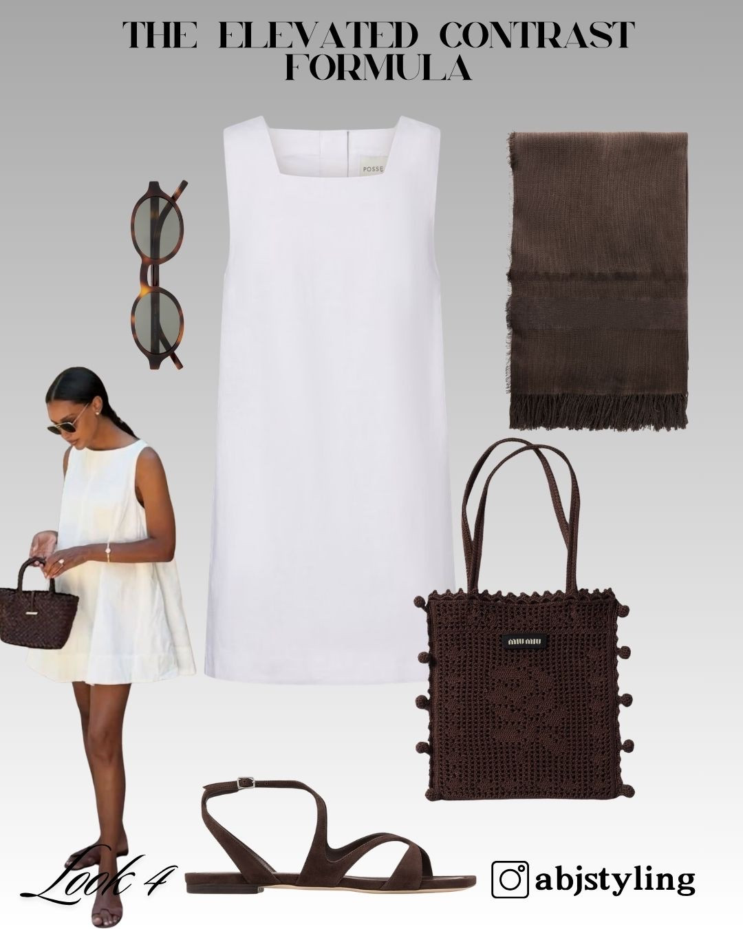 Soft neutrals and warm textures make this look feel understated but luxurious.

The dark brown accessories add depth to the crisp white dress without making the outfit feel heavy.

Styling tip: chocolate brown accessories soften stark white outfits beautifully and create a more refined summer palette.

#LTKuk #LTKsummer #LTKstyletip