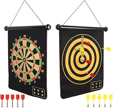 Mixi Magnetic Dart Board for Kids, Outdoor Toys Kids Games Double Sided Dart Board Games Set for ... | Amazon (US)