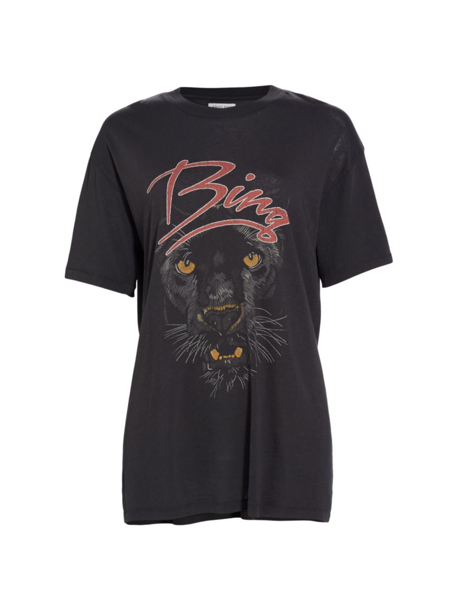 ANINE BING Walker Panther Graphic T-Shirt | Saks Fifth Avenue