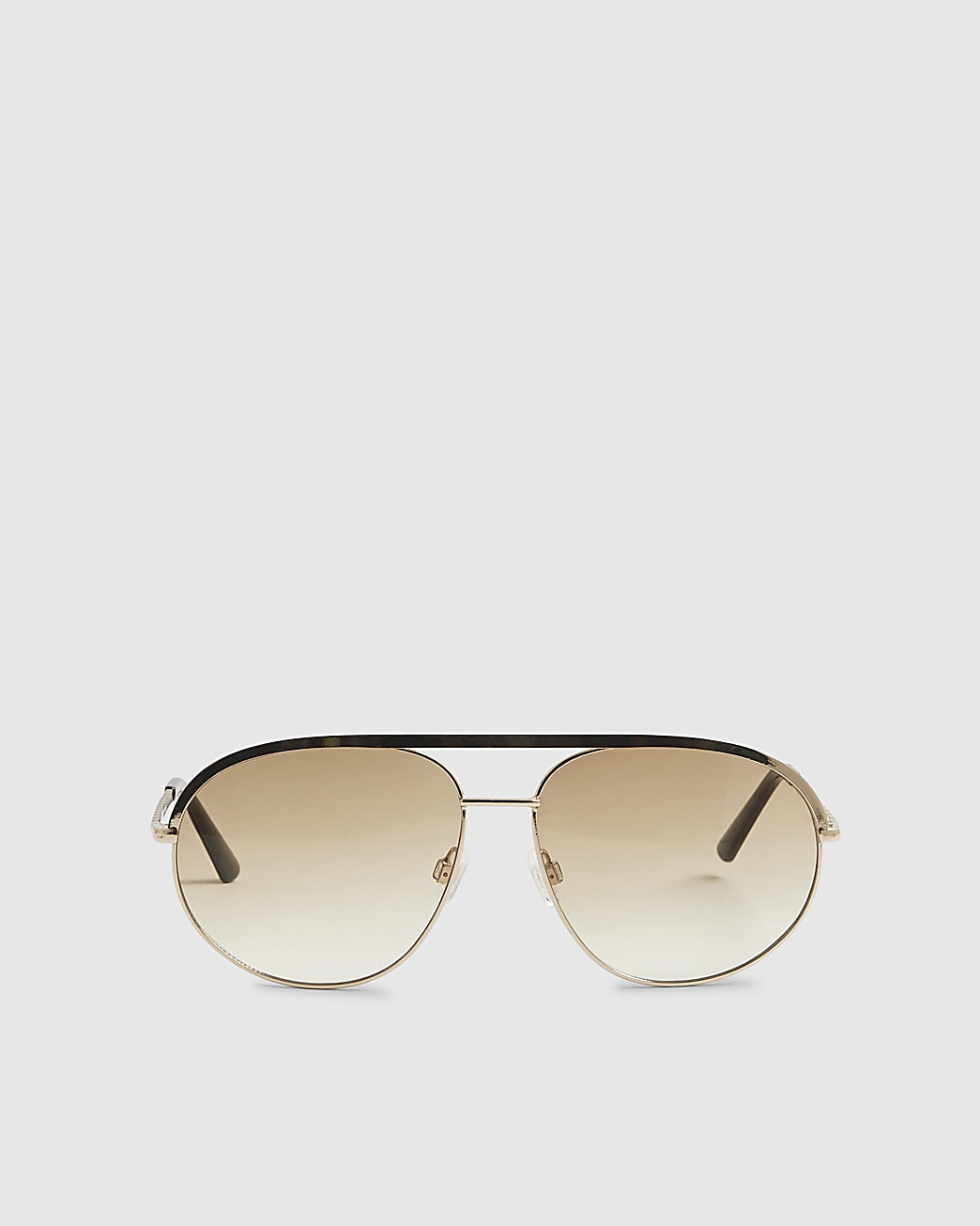 Gold Metal Aviator Sunglasses | River Island UK & IE