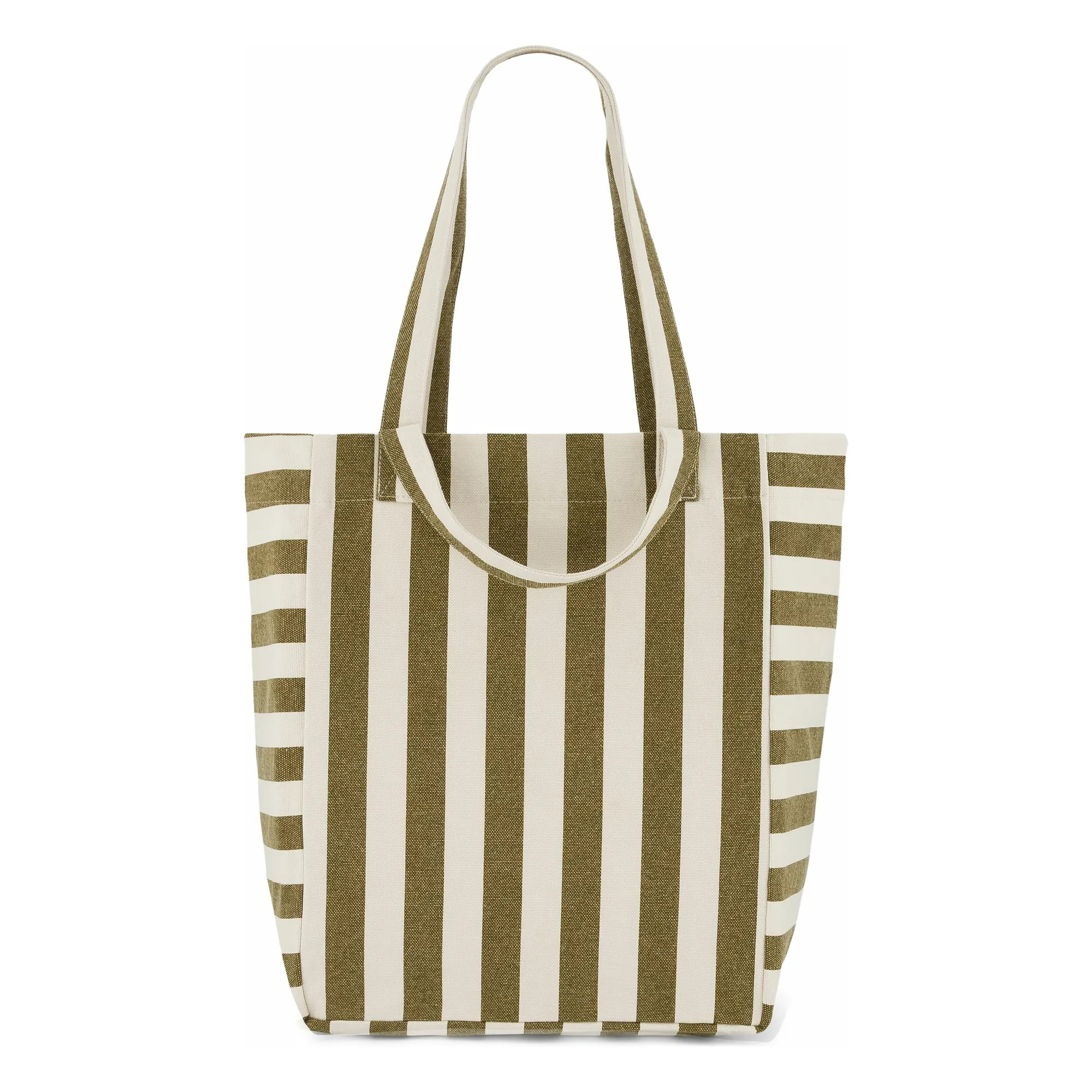 Gestreifte Tragetasche Elisabeth | Olive | Smallable