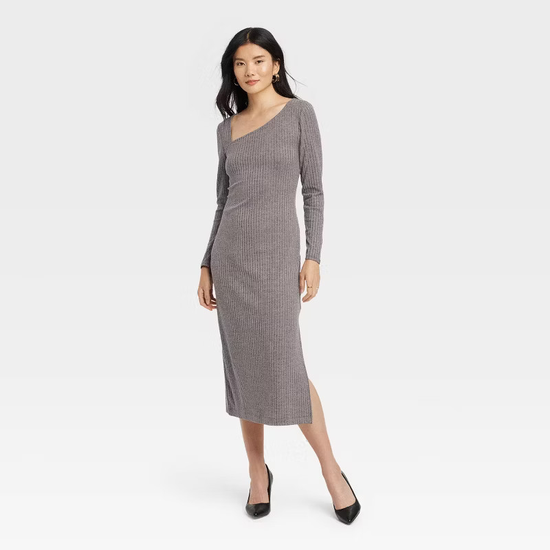 Women's Long Sleeve Knit Dress - A New Day™ | Target