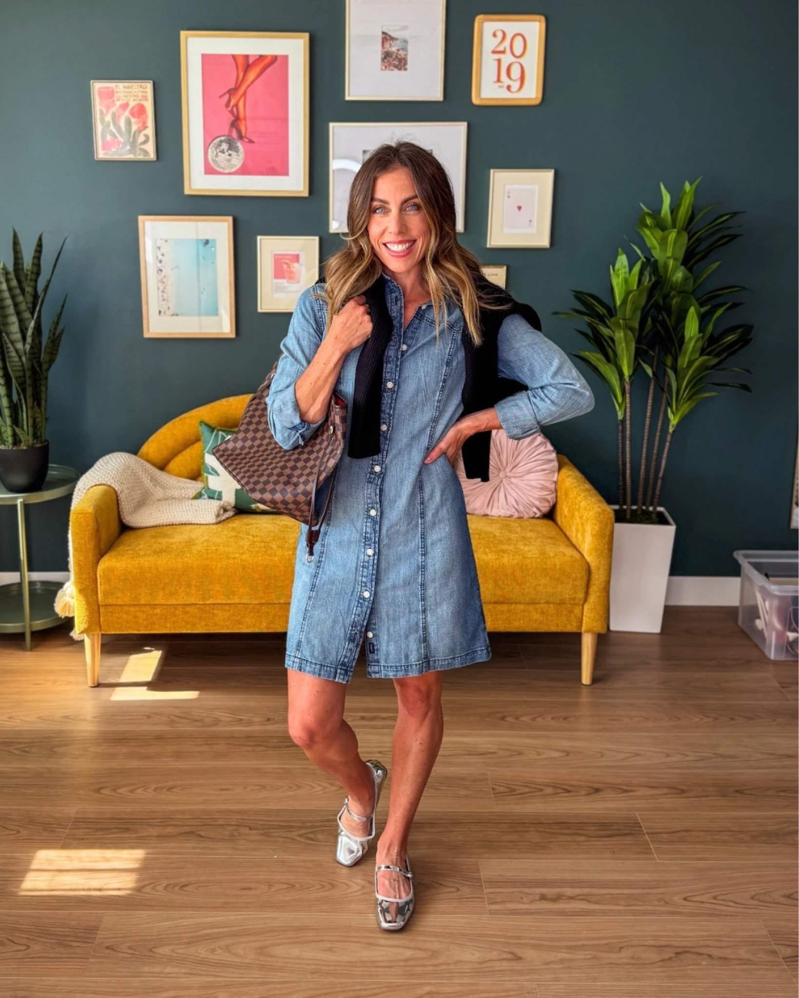Loving this denim dress!! And these silver shoes are 👌🏻!  Dress is an xs and fits tts! @walmartfashion #walmartpartner #walmartfashion

#LTKShoeCrush #LTKSeasonal #LTKFindsUnder50