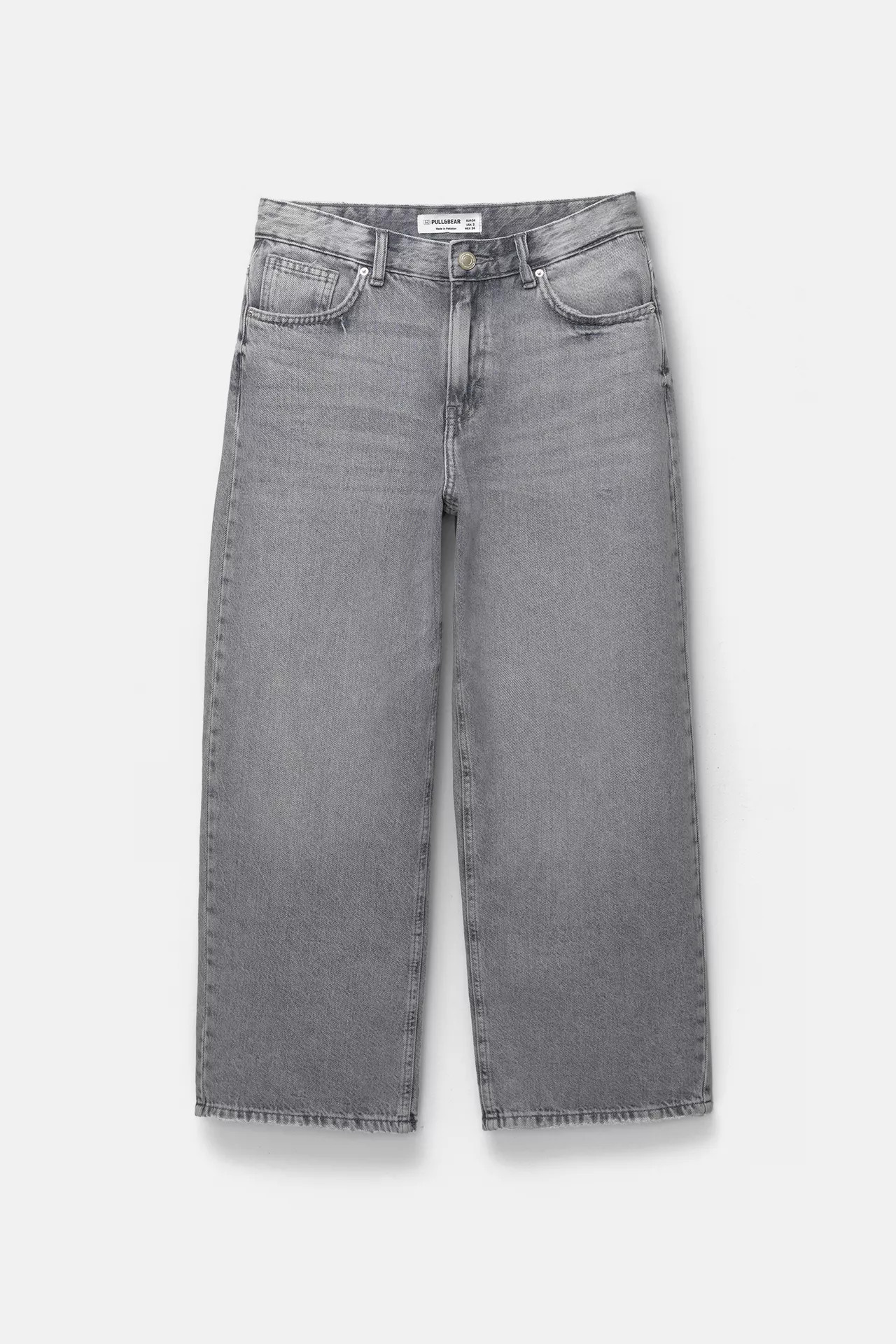 Wide-leg cropped jeans | PULL and BEAR UK