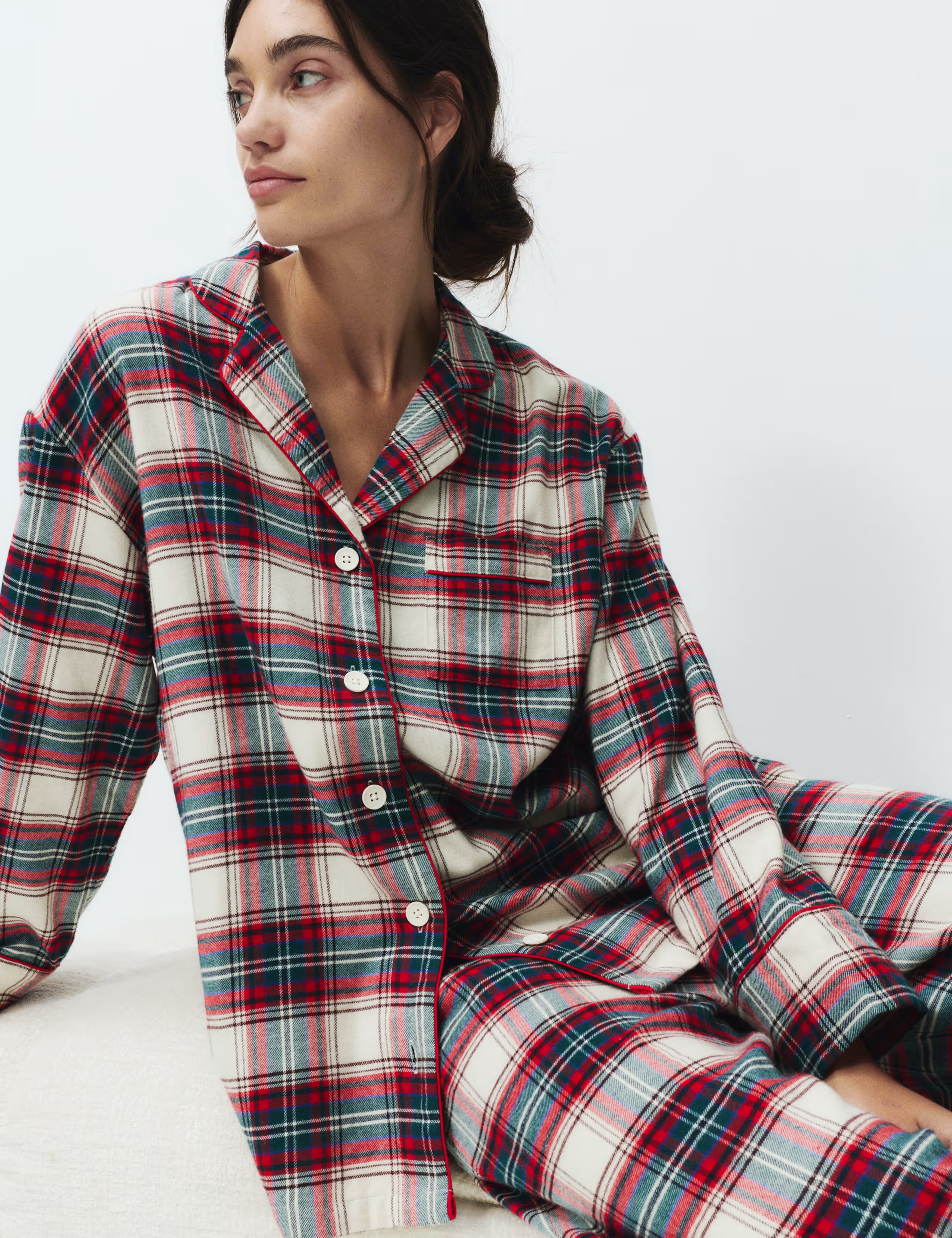 Pure Cotton Family Christmas Checked Pyjama Set | Marks & Spencer (UK)