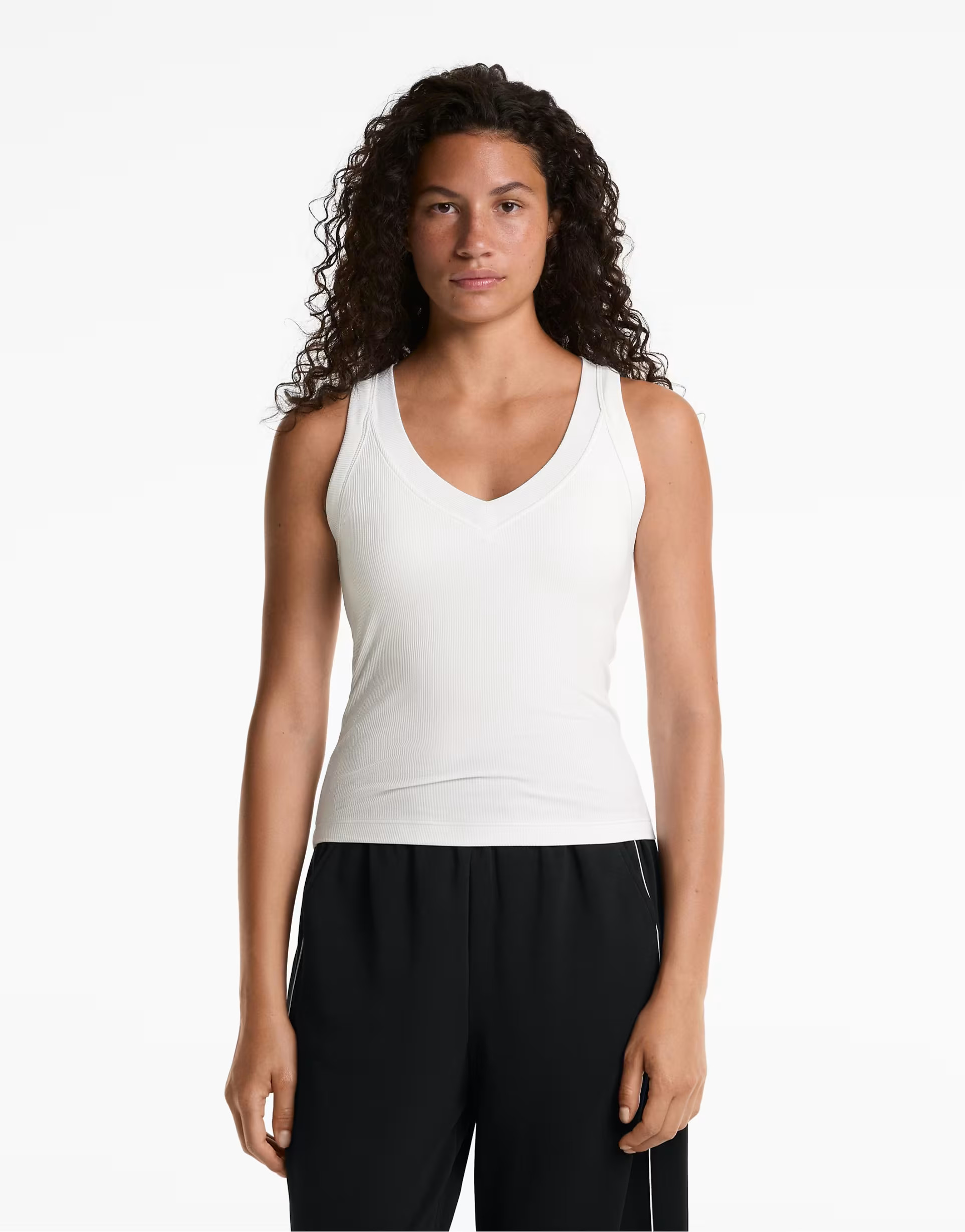 OYSHO Rib modal blend tank top in white | ASOS | ASOS (Global)