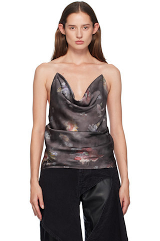 Gray Invisible Strap Tank Top | SSENSE