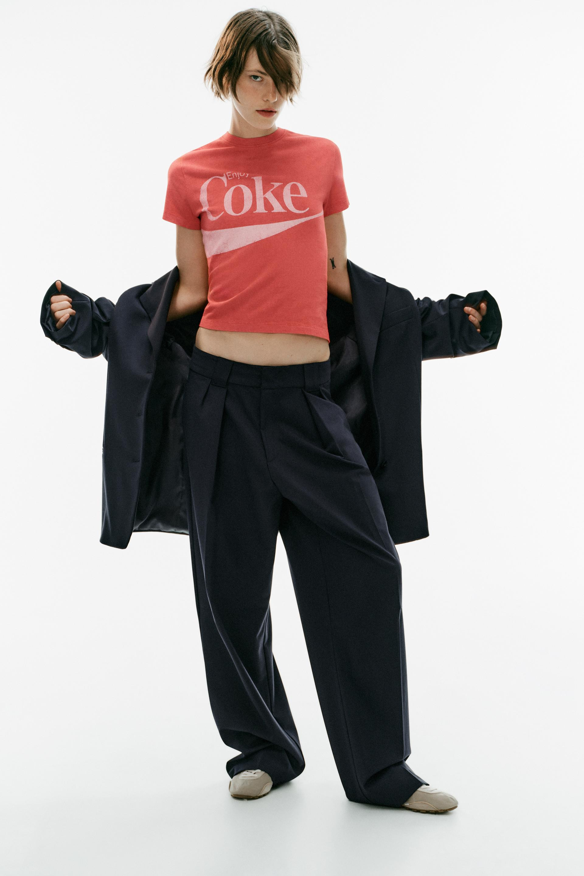 Zara - Coca-Cola® Washed Effect T-Shirt - Red - L - Woman | Zara US