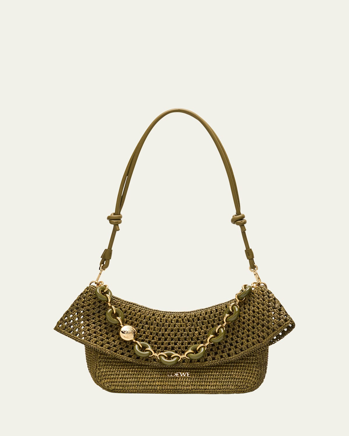 x Paula's Ibiza Ola Small Shoulder Bag in Raffia and Leather | Bergdorf Goodman