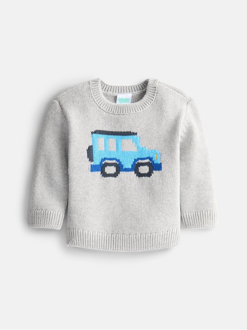 Wonder Nation Baby Boys Crewneck Sweater with Long Sleeves, Sizes 0-24M | Walmart (US)