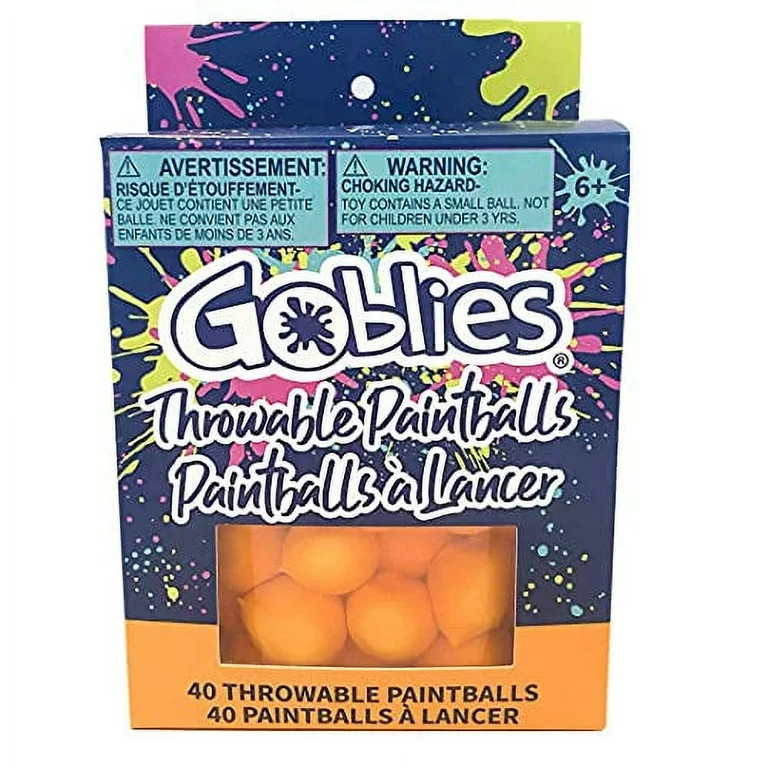Goblies Throwable Paintballs Orange 40 CT | Walmart (US)
