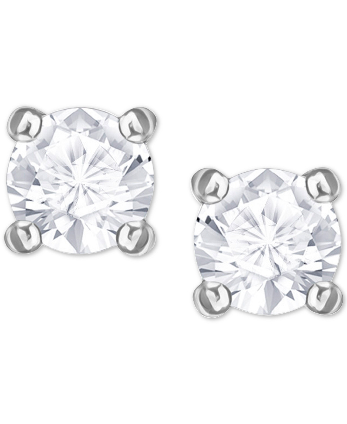 Swarovaki Silver-Tone Crystal Stud Earrings - Crystal | Macy's