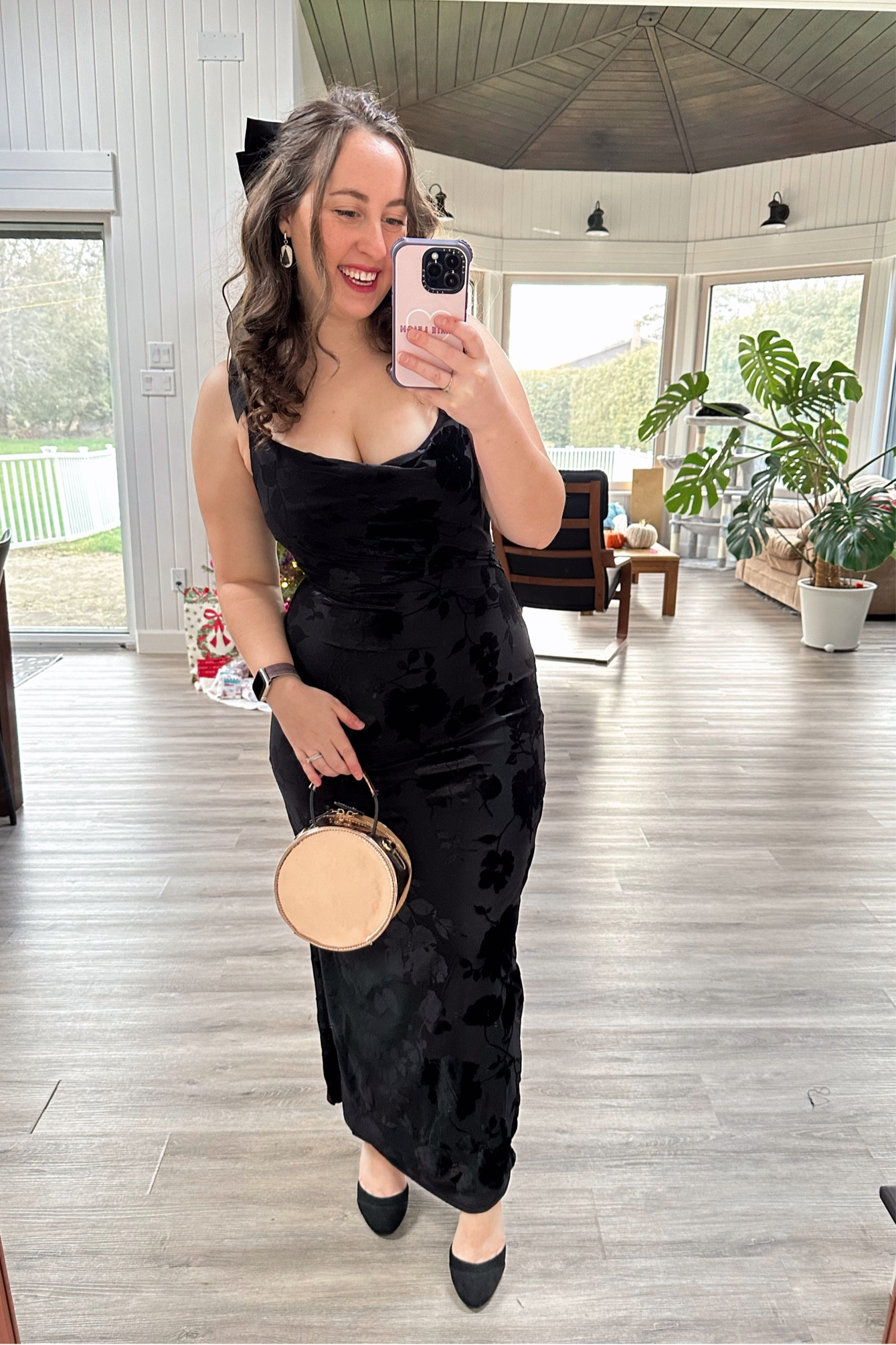 Looking for an adorable slinky dress for the holiday season? This one from Dynamite comes in 2 colours and would be perfect for any Christmas or New Year’s parties! It has a cowl neck and gorgeous velvet flowers that catch the light and look stunning! 

#LTKHoliday #LTKmidsize #LTKparties