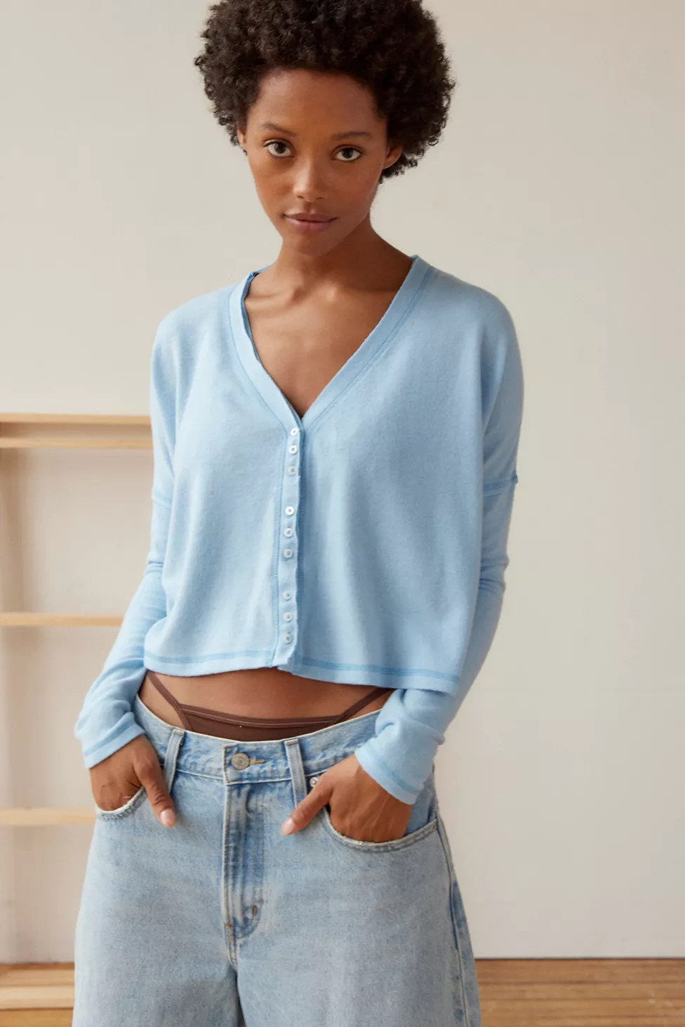 Out From Under BouncePlush Chloe Button-Up Top | Urban Outfitters (US and RoW)